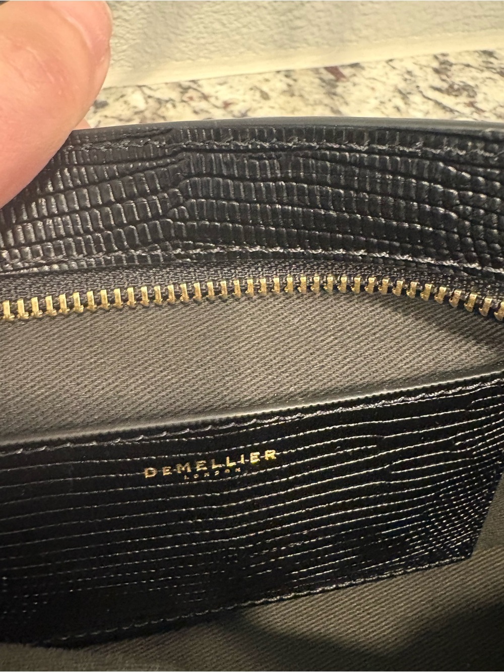 Demellier The New York Lizard Embossed East West Bag - Picture 8 of 10